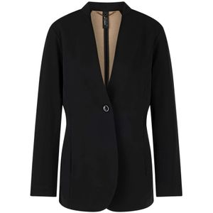Marc Cain, Dames, Jassen, Zwart, Maat: M Leer,