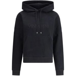 Saint Laurent, Dames, Sweatshirts & Hoodies, Zwart, Maat: XS
