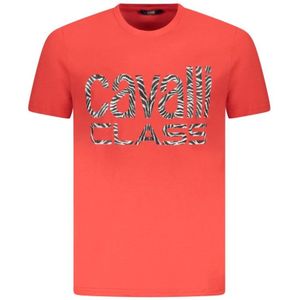 Cavalli Class - Rode Zebra Logo Tee - T-shirt - Rood - Katoen