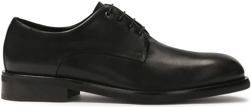 Kazar - Casual Zwarte Leren Halfschoenen - Heren