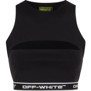 Off White, Dames, Tops, Zwart, Maat: M