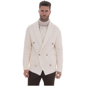 Gran Sasso, Heren, Truien, Wit, Maat: M Wol,