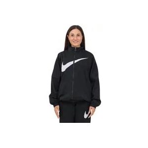 Nike Oversized luchtige jas met mesh voering , Black , Dames , Maat: XS