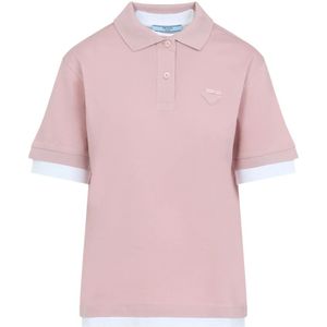 Prada, Dames, Tops, Roze, Maat: XS Katoen,