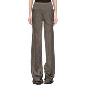 Rick Owens, Dames, Broeken, Grijs, Maat: XS Satijn,