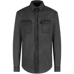 Paul & Shark, Heren, Overhemden, Zwart, Maat: M Denim,