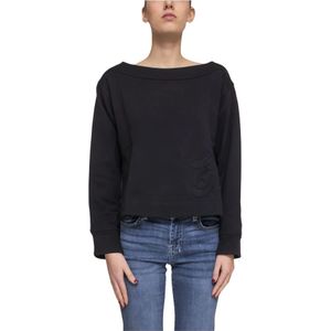 Emporio Armani, Dames, Sweatshirts & Hoodies, Zwart, Maat: XS