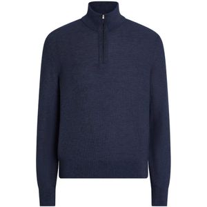 Zegna, Heren, Truien, Blauw, Maat: L Kasjmier,