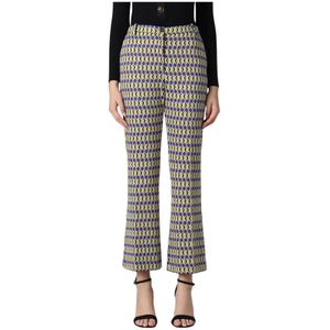 Pinko, Dames, Broeken, Grijs, Maat: L Viscose,