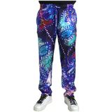 Abstracte Print Zijden Broek Pan74851