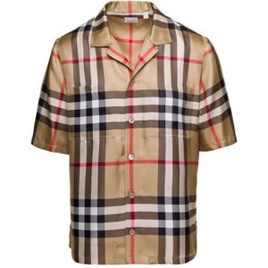 Burberry, Heren, Overhemden, Veelkleurig, Maat: L Zijde,