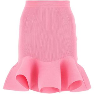 Alexander McQueen, Dames, Rokken, Roze, Maat: S Viscose,