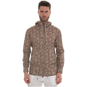 Kiton, Heren, Sweatshirts & Hoodies, Beige, Maat: M Katoen,