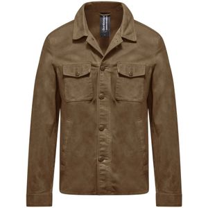 BomBoogie, Heren, Jassen, Grijs, Maat: L Suède,