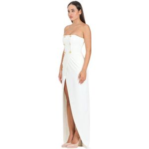 Elisabetta Franchi, Dames, Jurken, Beige, Maat: XS