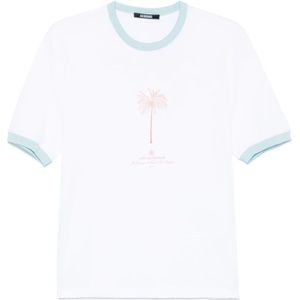 Jacquemus, Heren, Tops, Wit, Maat: L Katoen,