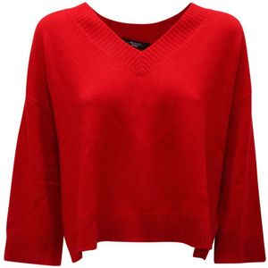 Max Mara, Dames, Truien, Rood, Maat: M Kasjmier,