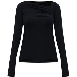 AllSaints, Dames, Tops, Zwart, Maat: XS Leer,