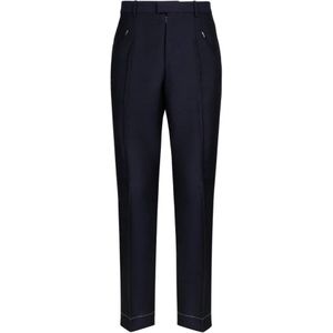 Maison Margiela, Heren, Broeken, Blauw, Maat: M Mohair,