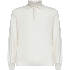 Brunello Cucinelli, Heren, Truien, Wit, Maat: L Kasjmier,