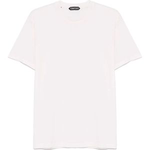 Tom Ford - T-shirt - Lichtroze - Lyocell en Katoen
