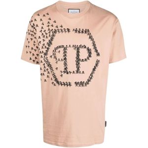 Philipp Plein, Heren, Tops, Beige, Maat: XL