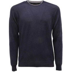 Ferrante, Heren, Truien, Blauw, Maat: M Wol,