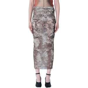 Jean Paul Gaultier, Dames, Rokken, Beige, Maat: M Polyamide,