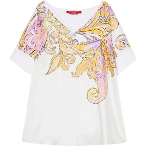 Marina Rinaldi, Dames, Tops, Wit, Maat: M Katoen,