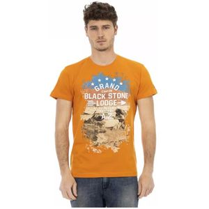 Trussardi, Heren, Tops, Oranje, Maat: S Katoen,