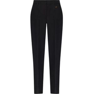 Jacquemus Ficelle plooivoorkant broek , Black , Dames , Maat: S