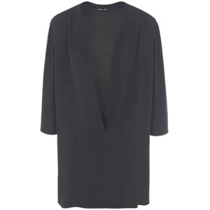 Giorgio Armani, Dames, Blouses & Shirts, Blauw, Maat: 2XS Zijde,