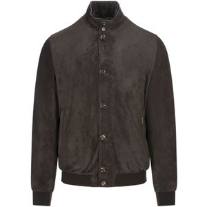 Moorer, Heren, Jassen, Bruin, Maat: L Leer,