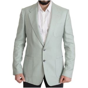 Dolce & Gabbana, Heren, Jassen, Groen, Maat: XL Linnen,