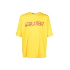 Dsquared2 T-Hemden , Yellow , Heren , Maat: 2XL