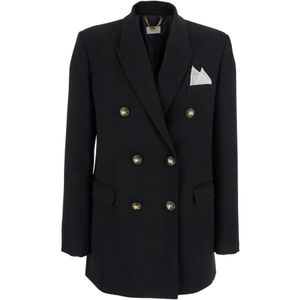 Elisabetta Franchi, Dames, Jassen, Zwart, Maat: XS Wol,