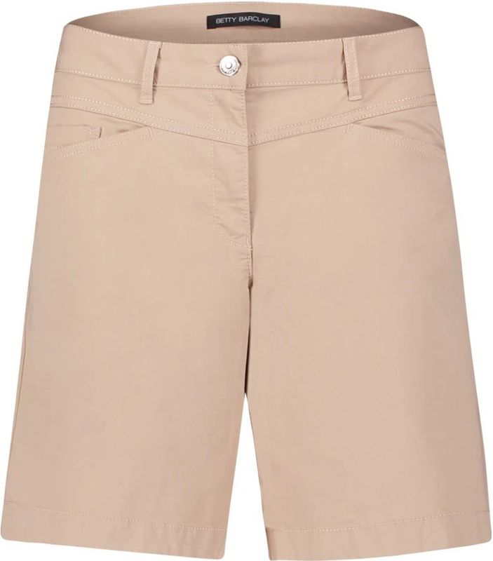 Betty Barclay - Korte Broeken - Beige - Dames - Relaxed Fit Zomerbroek met Zakken