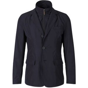 Herno, Heren, Jassen, Blauw, Maat: M Poliester,