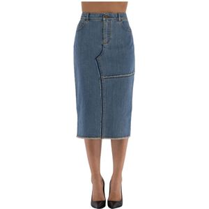 Tom Ford, Dames, Rokken, Blauw, Maat: S Denim,