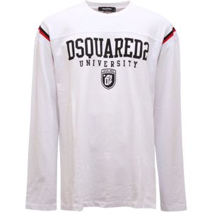Dsquared2, Heren, Tops, Wit, Maat: L