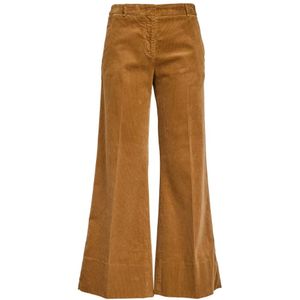 QL2 Quelledue, Dames, Broeken, Bruin, Maat: XS