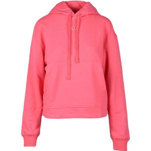 Diesel, Dames, Sweatshirts & Hoodies, Roze, Maat: M Katoen,