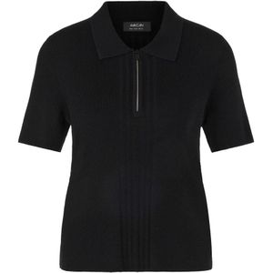 Marc Cain, Dames, Tops, Zwart, Maat: M Wol,