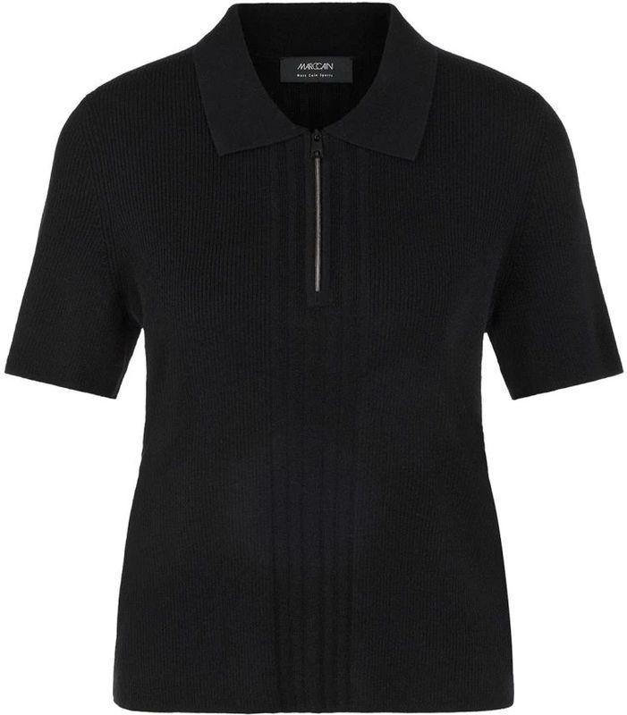 Marc Cain, Dames, Tops, Zwart, Maat: M Wol,