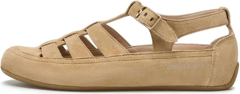 Candice Cooper - Rock T-Bar - Sandalen - Beige - Suède - Leer