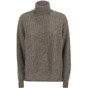 Herno, Dames, Truien, Grijs, Maat: 2XS Wol,