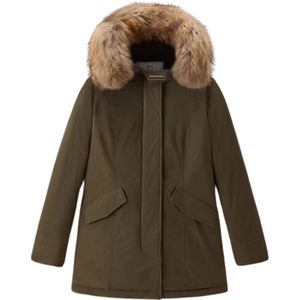 Woolrich Luxe Arctische Wasbeer Parka , Green , Dames , Maat: XS