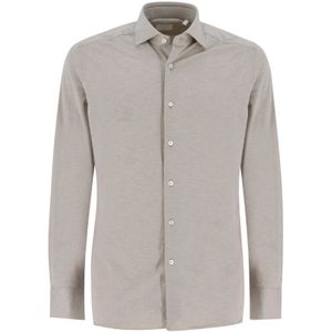 Xacus, Heren, Overhemden, Beige, Maat: 4XL