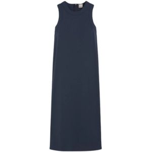 Max Mara, Dames, Jurken, Blauw, Maat: L Leer,