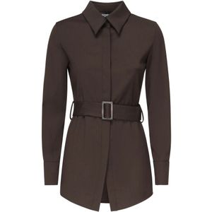 Dondup, Dames, Blouses & Shirts, Bruin, Maat: XS